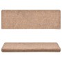 Alfombrilla de escaleras 15 uds tela punzonada marrón 65x21x4cm de vidaXL, Alfombrillas para escalones - Ref: Foro24-134561, ...