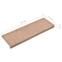 Alfombrilla de escaleras 15 uds tela punzonada marrón 65x21x4cm de vidaXL, Alfombrillas para escalones - Ref: Foro24-134561, ...