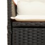 Sillón reclinable de jardín con cojines ratán sintético negro de vidaXL, Sillas de jardín - Ref: Foro24-365643, Precio: 119,8...