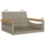 Banco columpio de ratán sintético gris 63x62x40 cm de vidaXL, Bancos de jardín - Ref: Foro24-368162, Precio: 72,59 €, Descuen...