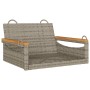 Banco columpio de ratán sintético gris 63x62x40 cm de vidaXL, Bancos de jardín - Ref: Foro24-368162, Precio: 68,49 €, Descuen...