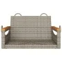 Banco columpio de ratán sintético gris 63x62x40 cm de vidaXL, Bancos de jardín - Ref: Foro24-368162, Precio: 72,59 €, Descuen...