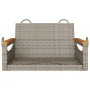 Banco columpio de ratán sintético gris 63x62x40 cm de vidaXL, Bancos de jardín - Ref: Foro24-368162, Precio: 68,49 €, Descuen...