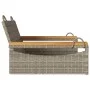 Banco columpio de ratán sintético gris 63x62x40 cm de vidaXL, Bancos de jardín - Ref: Foro24-368162, Precio: 72,59 €, Descuen...