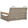 Banco columpio de ratán sintético gris 63x62x40 cm de vidaXL, Bancos de jardín - Ref: Foro24-368162, Precio: 68,49 €, Descuen...