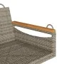 Banco columpio de ratán sintético gris 63x62x40 cm de vidaXL, Bancos de jardín - Ref: Foro24-368162, Precio: 72,59 €, Descuen...