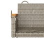 Banco columpio de ratán sintético gris 63x62x40 cm de vidaXL, Bancos de jardín - Ref: Foro24-368162, Precio: 68,49 €, Descuen...