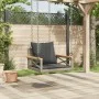 Banco columpio con cojines ratán sintético gris 63x62x40 cm de vidaXL, Bancos de jardín - Ref: Foro24-368174, Precio: 87,16 €...
