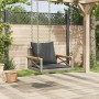 Banco columpio con cojines ratán sintético gris 63x62x40 cm de vidaXL, Bancos de jardín - Ref: Foro24-368174, Precio: 81,98 €...