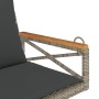 Banco columpio con cojines ratán sintético gris 63x62x40 cm de vidaXL, Bancos de jardín - Ref: Foro24-368174, Precio: 81,98 €...