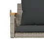 Banco columpio con cojines ratán sintético gris 63x62x40 cm de vidaXL, Bancos de jardín - Ref: Foro24-368174, Precio: 87,16 €...