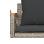 Banco columpio con cojines ratán sintético gris 63x62x40 cm de vidaXL, Bancos de jardín - Ref: Foro24-368174, Precio: 81,98 €...
