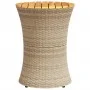 Mesa de jardín forma de tambor ratán sintético y madera beige de vidaXL, Mesas de jardín - Ref: Foro24-368298, Precio: 79,64 ...