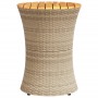 Mesa de jardín forma de tambor ratán sintético y madera beige de vidaXL, Mesas de jardín - Ref: Foro24-368298, Precio: 70,76 ...