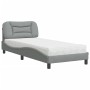Cama con colchón tela gris claro 90x200 cm de vidaXL, Camas y somieres - Ref: Foro24-3208506, Precio: 275,88 €, Descuento: %