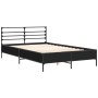 Estructura de cama madera de ingeniería y metal negro 140x200cm de vidaXL, Camas y somieres - Ref: Foro24-3280042, Precio: 14...