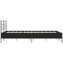 Estructura de cama madera de ingeniería y metal negro 140x200cm de vidaXL, Camas y somieres - Ref: Foro24-3280042, Precio: 14...