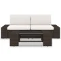 Juego de muebles de jardín 3 piezas ratán sintético marrón de vidaXL, Sofás modulares de exterior - Ref: Foro24-49517, Precio...