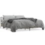 Estructura cama madera ingeniería metal roble Sonoma 200x200 cm de vidaXL, Camas y somieres - Ref: Foro24-3280063, Precio: 15...
