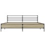 Estructura cama madera ingeniería metal roble Sonoma 200x200 cm de vidaXL, Camas y somieres - Ref: Foro24-3280063, Precio: 15...