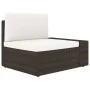 Juego de muebles de jardín 3 piezas ratán sintético marrón de vidaXL, Sofás modulares de exterior - Ref: Foro24-49517, Precio...