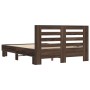 Estructura cama madera ingeniería metal marrón roble 120x200 cm de vidaXL, Camas y somieres - Ref: Foro24-3280111, Precio: 14...