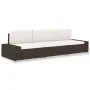 Sofá seccional de 3 plazas de ratán sintético marrón de vidaXL, Sofás modulares de exterior - Ref: Foro24-49516, Precio: 336,...