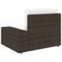 Sofá seccional de 3 plazas de ratán sintético marrón de vidaXL, Sofás modulares de exterior - Ref: Foro24-49516, Precio: 336,...