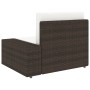 Sofá seccional de 3 plazas de ratán sintético marrón de vidaXL, Sofás modulares de exterior - Ref: Foro24-49516, Precio: 342,...