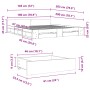 Estructura cama con cajones madera ingeniería blanca 180x200 cm de vidaXL, Camas y somieres - Ref: Foro24-3280727, Precio: 17...