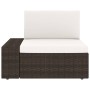 Sofá seccional de 3 plazas de ratán sintético marrón de vidaXL, Sofás modulares de exterior - Ref: Foro24-49516, Precio: 342,...