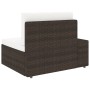 Sofá seccional de 3 plazas de ratán sintético marrón de vidaXL, Sofás modulares de exterior - Ref: Foro24-49516, Precio: 342,...