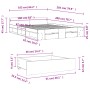 Cama con cajones madera de ingeniería roble ahumado 160x200 cm de vidaXL, Camas y somieres - Ref: Foro24-3280738, Precio: 194...