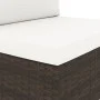 Sofá seccional de 3 plazas de ratán sintético marrón de vidaXL, Sofás modulares de exterior - Ref: Foro24-49516, Precio: 336,...