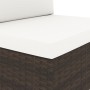 Sofá seccional de 3 plazas de ratán sintético marrón de vidaXL, Sofás modulares de exterior - Ref: Foro24-49516, Precio: 342,...