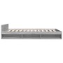 Cama con cajones madera ingeniería gris Sonoma 150x200 cm de vidaXL, Camas y somieres - Ref: Foro24-3280746, Precio: 163,87 €...