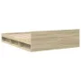 Sonoma oak engineered wood bed with drawers 140x200 cm by vidaXL, Beds and slatted bases - Ref: Foro24-3280750, Price: 162,73...