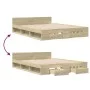 Sonoma oak engineered wood bed with drawers 140x200 cm by vidaXL, Beds and slatted bases - Ref: Foro24-3280750, Price: 162,73...