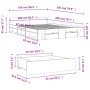 Cama con cajones madera de ingeniería roble ahumado 140x200 cm de vidaXL, Camas y somieres - Ref: Foro24-3280752, Precio: 190...