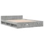 Cama con cajones madera ingeniería gris hormigón 140x190 cm de vidaXL, Camas y somieres - Ref: Foro24-3280765, Precio: 186,95...