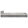 Cama con cajones madera ingeniería gris hormigón 140x190 cm de vidaXL, Camas y somieres - Ref: Foro24-3280765, Precio: 186,95...