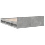 Cama con cajones madera ingeniería gris hormigón 140x190 cm de vidaXL, Camas y somieres - Ref: Foro24-3280765, Precio: 186,95...