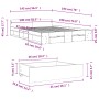 Cama con cajones madera ingeniería gris hormigón 140x190 cm de vidaXL, Camas y somieres - Ref: Foro24-3280765, Precio: 186,95...