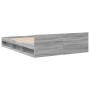 Cama con cajones madera ingeniería gris Sonoma 140x190 cm de vidaXL, Camas y somieres - Ref: Foro24-3280767, Precio: 172,68 €...
