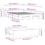 Cama con cajones madera ingeniería gris Sonoma 140x190 cm de vidaXL, Camas y somieres - Ref: Foro24-3280767, Precio: 172,68 €...