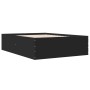 Estructura de cama madera de ingeniería negra 135x190 cm de vidaXL, Camas y somieres - Ref: Foro24-3280945, Precio: 144,44 €,...