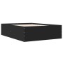 Estructura de cama madera de ingeniería negra 135x190 cm de vidaXL, Camas y somieres - Ref: Foro24-3280945, Precio: 144,44 €,...