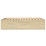 Estructura de cama madera de ingeniería roble Sonoma 120x190 cm de vidaXL, Camas y somieres - Ref: Foro24-3280953, Precio: 13...