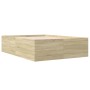 Estructura de cama madera de ingeniería roble Sonoma 120x190 cm de vidaXL, Camas y somieres - Ref: Foro24-3280953, Precio: 13...