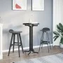 Mesa alta de comedor madera ingeniería y acero negro Ø60x110 cm de vidaXL, Mesas de cocina y de comedor - Ref: Foro24-4008301...